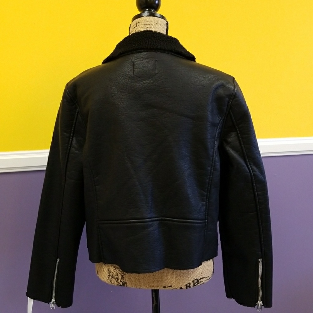 VIGOSS faux leather biker crp jacket NWT plus size - Picture 3 of 8